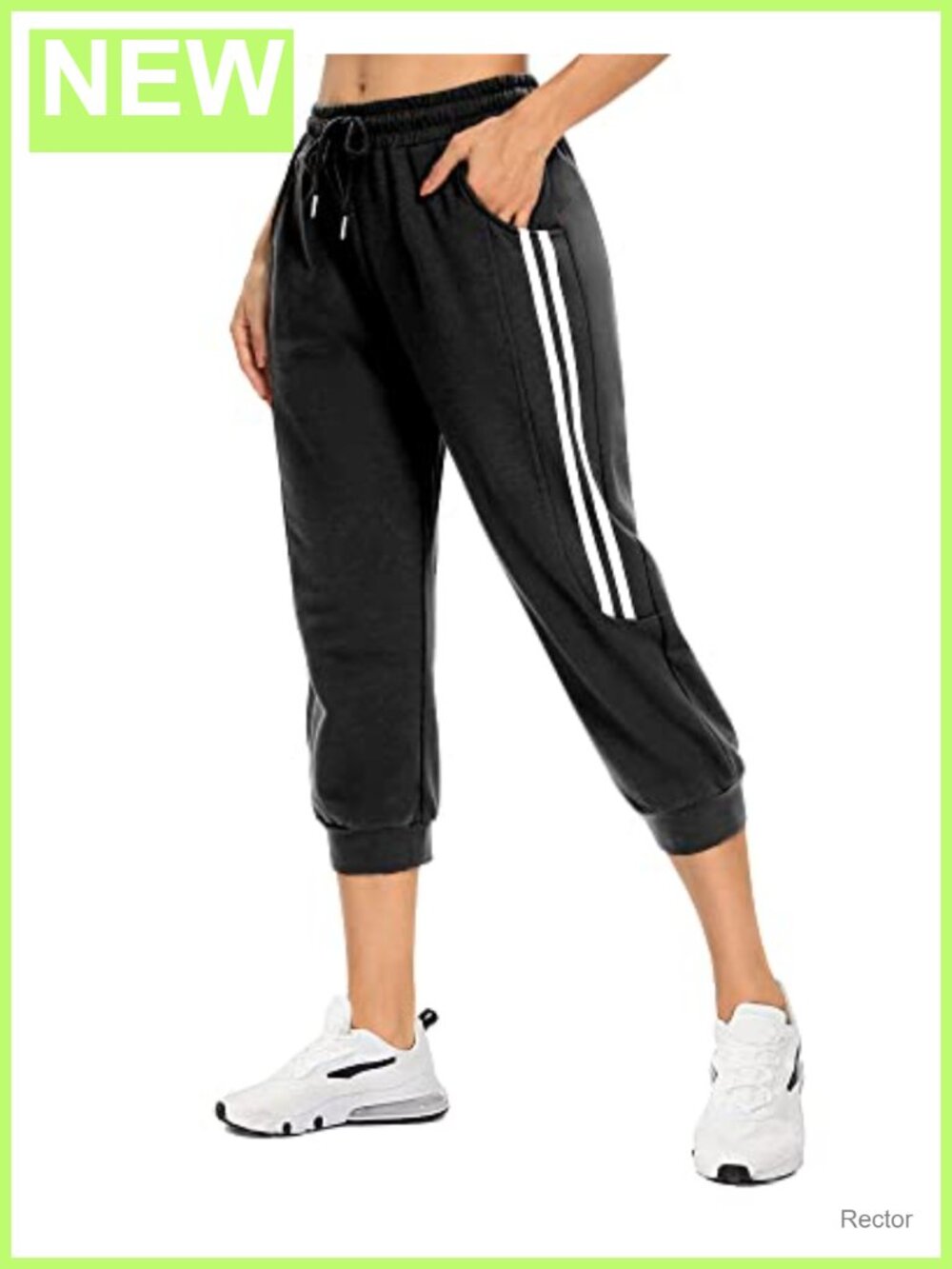 Women's Capri Sweatpants Cotton Spandex Pockets Active Yoga